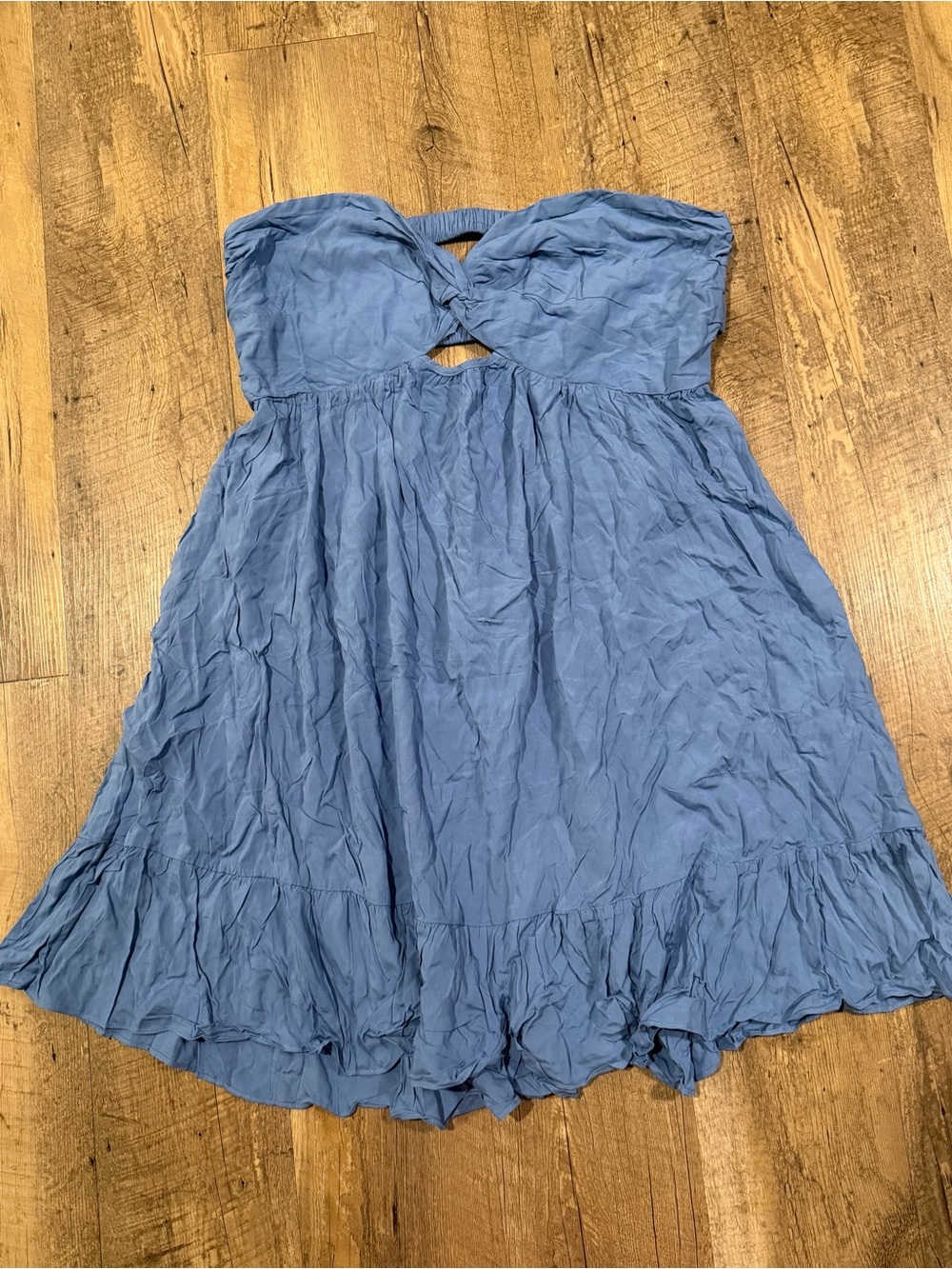 NWT Cupshe Strapless Looking Good Blue Mini Dress XL - Picture 3 of 6